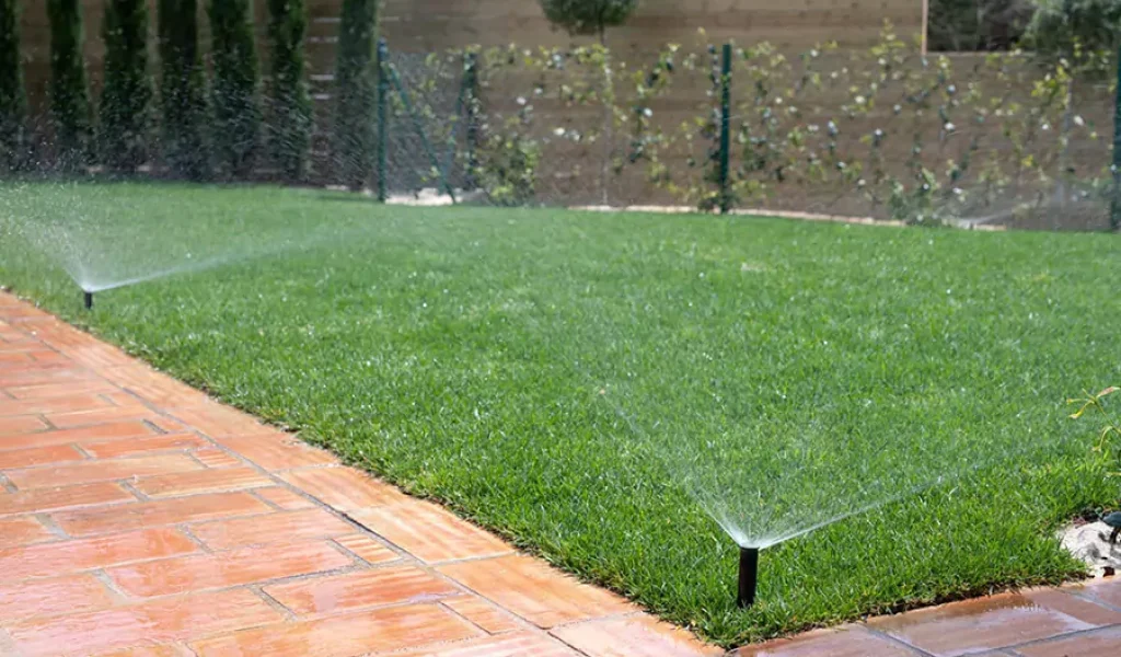 Garden irrigation system with sprinklers