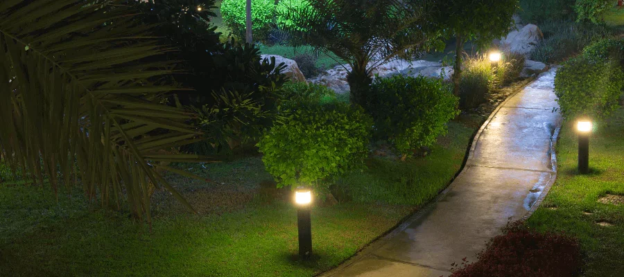 Pathway with lights